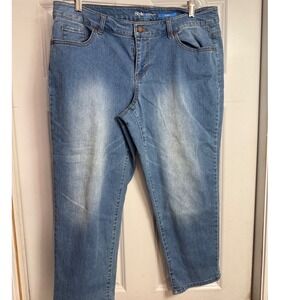 Style‎ Co Petite Skinny Jeans Medium Wash Cropped Ankle Length Denim Size 16P